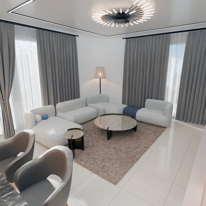 create modern interior designs and realistic 3d renders