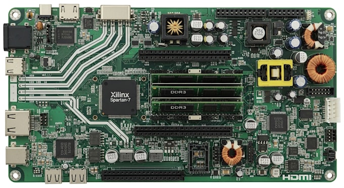 Design high speed fpga pcb with spartan 7, ddr3 memory, usb, hdmi and ...