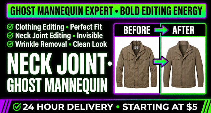 do ai ghost mannequin editing and neck joint service