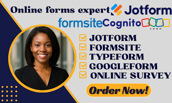 create jotform, google form, cognito form, typeform, online form, surveys