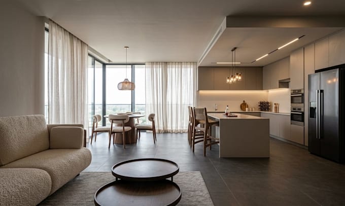 design your living room with a moodboard, layout and shopping list