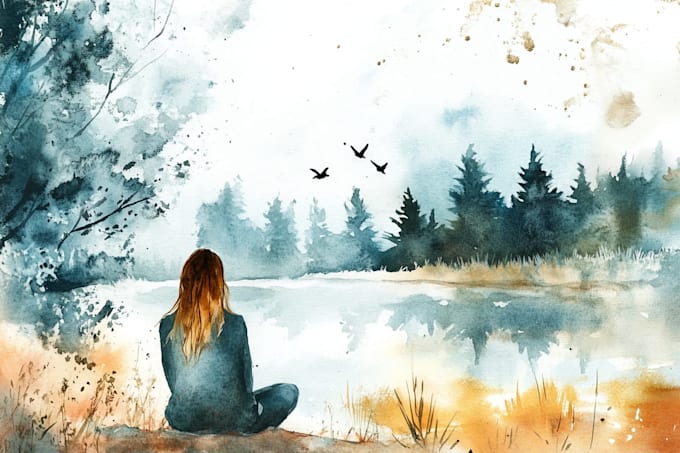 hand paint a watercolor illustration