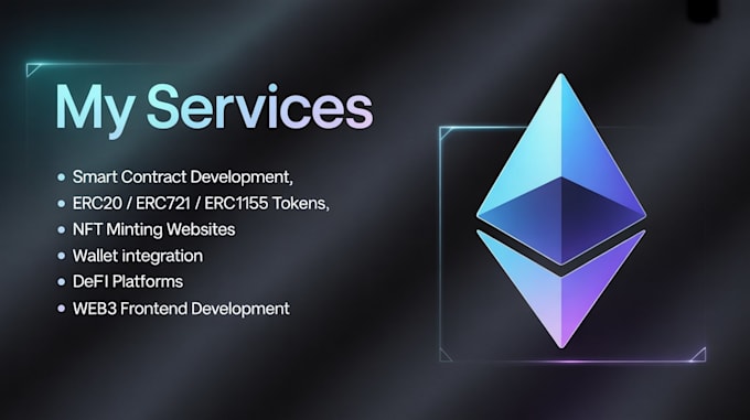 develop a dapp,smart contract or blockchain web3 application