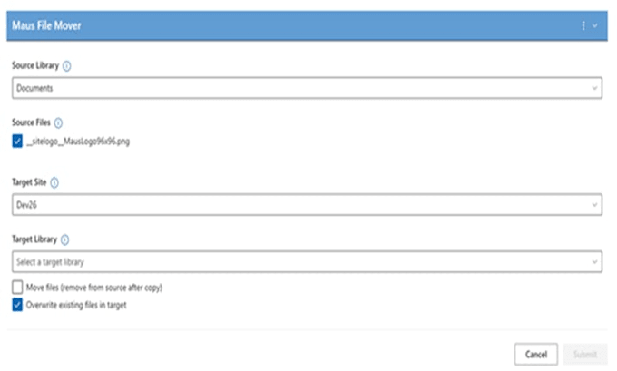 move or copy files between document libraries across your sharepoint env