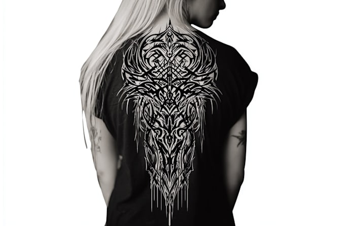 create a tribal gothic graphic for your clothes