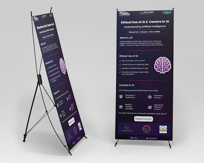 roll up banner and standee design for business marketing