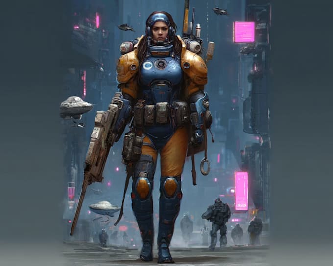 Draw sci fi or fantasy concept art illustration characters by ...
