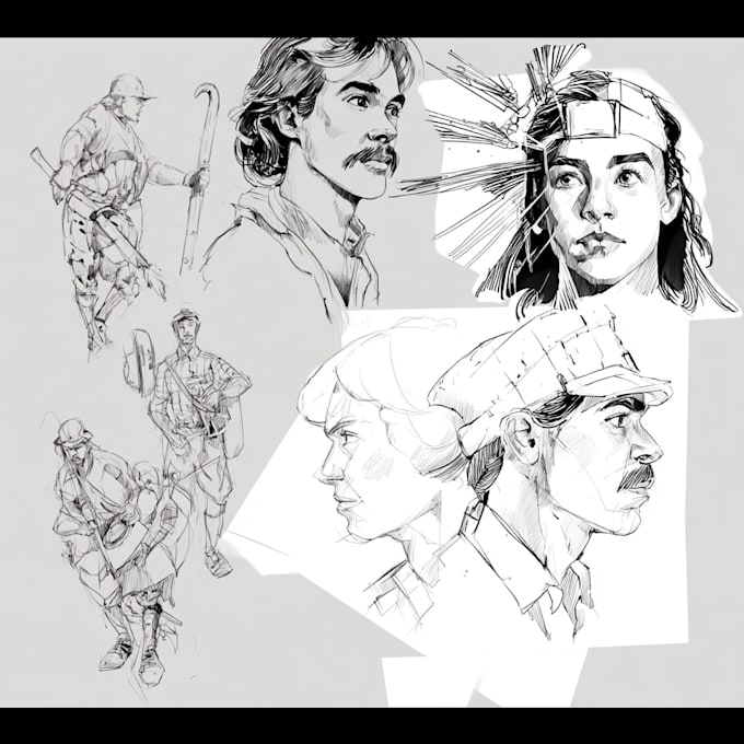 draw a fantasy sketchy illustration