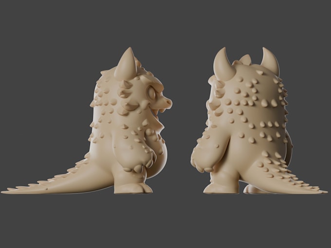 sculpt stylized 3d character for toy, game, or 3d printing