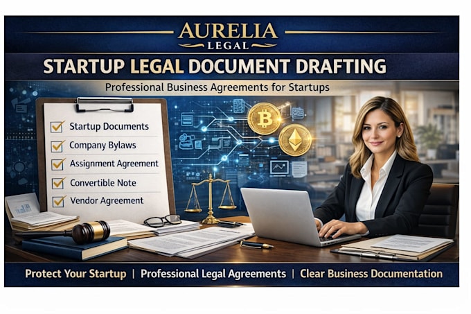 prepare startup document, bylaw, assignment agreement, convertible note, vendor