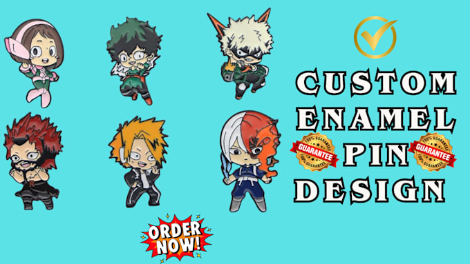 design custom cute enamel pins, lapel pins, medals and badge design for you