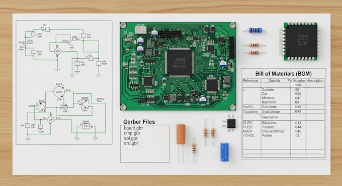 design pcb circuit pcb design pcb schematic gerber files and bom