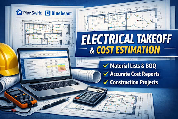 do accurate electrical takeoff, material takeoff and cost estimation