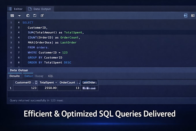 write sql queries and help with database tasks