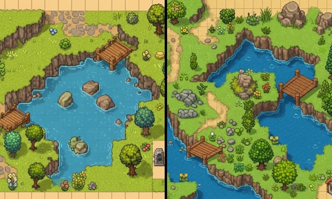 create custom pixel art tileset tilemap environment pixel sprite sheet game art