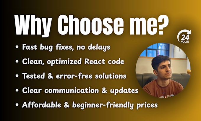 fix react js bugs, javascript errors and frontend issues