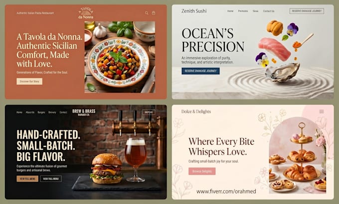 design and develop a website for your restaurant