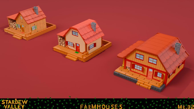do stylized 3d modeling low mid high poly 3d props and assets for games