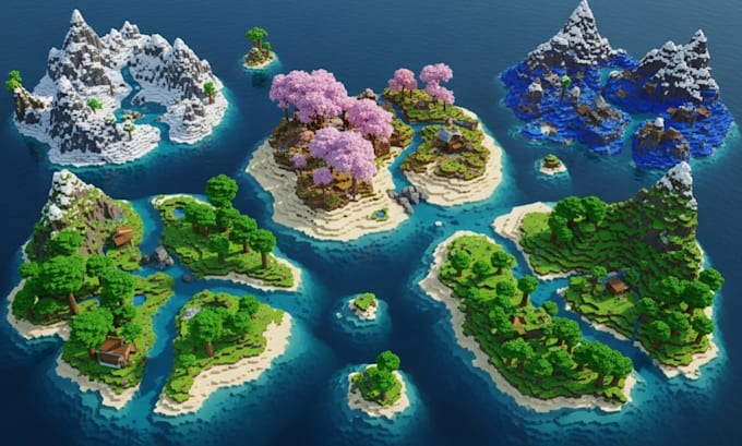 build custom minecraft spawn, lobby, map, city, terrain map,  castle or server