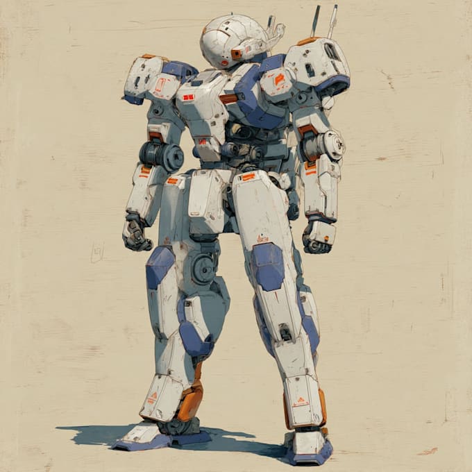 create apic mecha anime illustration for tshirt and merch