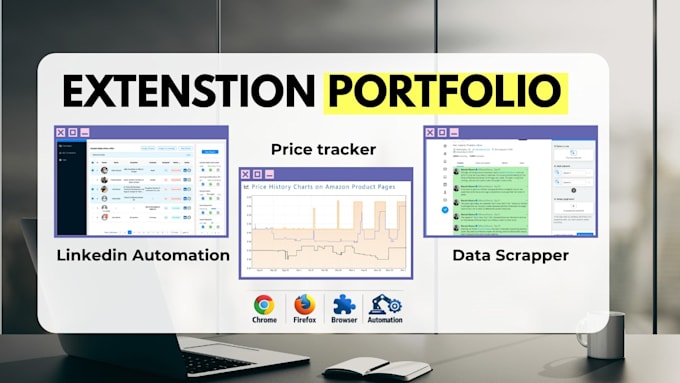 build custom chrome extension, browser automation or web scraping tool