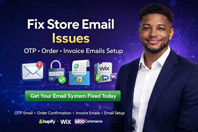 do otp emails, order confirmations, invoice email for shopify, wix, woocommerce