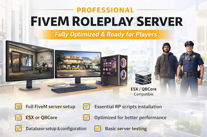 create a professional fivem roleplay server