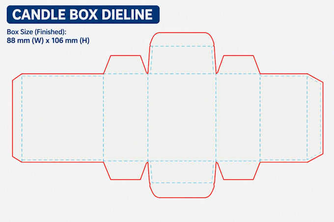 create custom packaging box dieline and print ready design