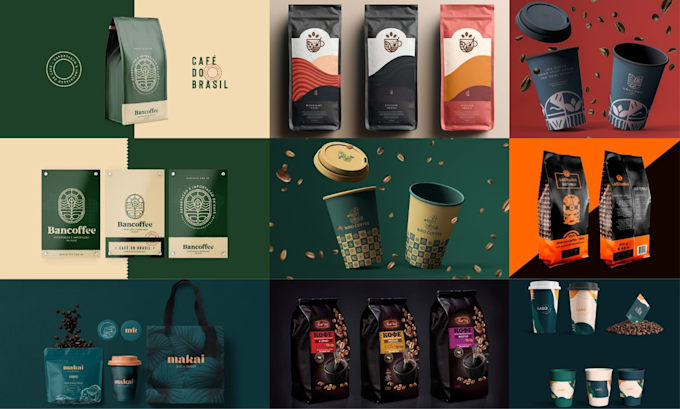 design professional coffee bag packaging , tea label and food label design