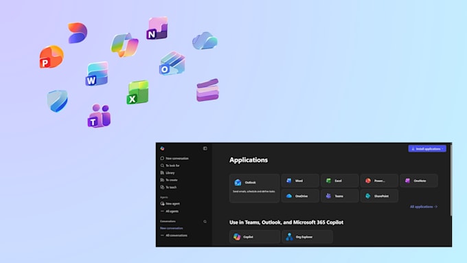 install the office 365 and configure it