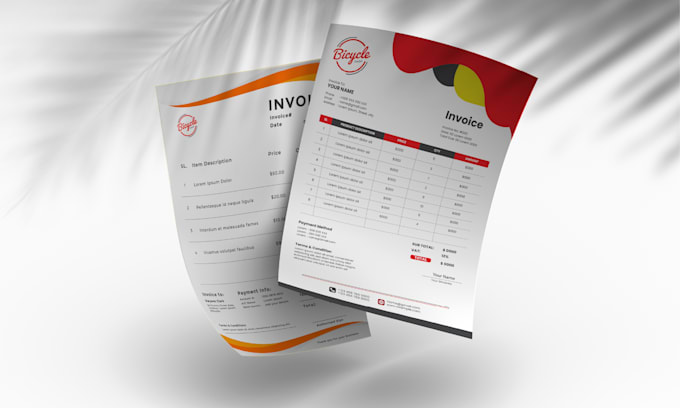 design professional business invoices and custom editable forms