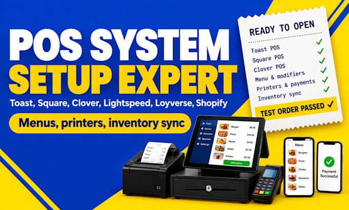 setup square pos toast clover pos loyverse lightspeed pos and shopify pos system