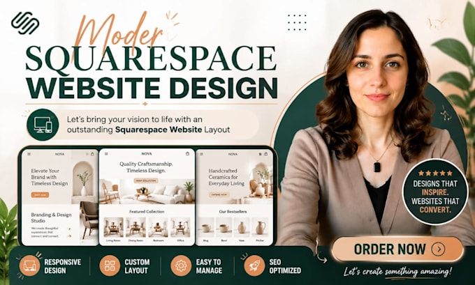 build and develop squarespace website design, squarespace website redesign