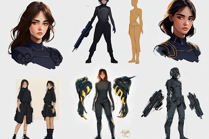 draw illustrations and custom character design