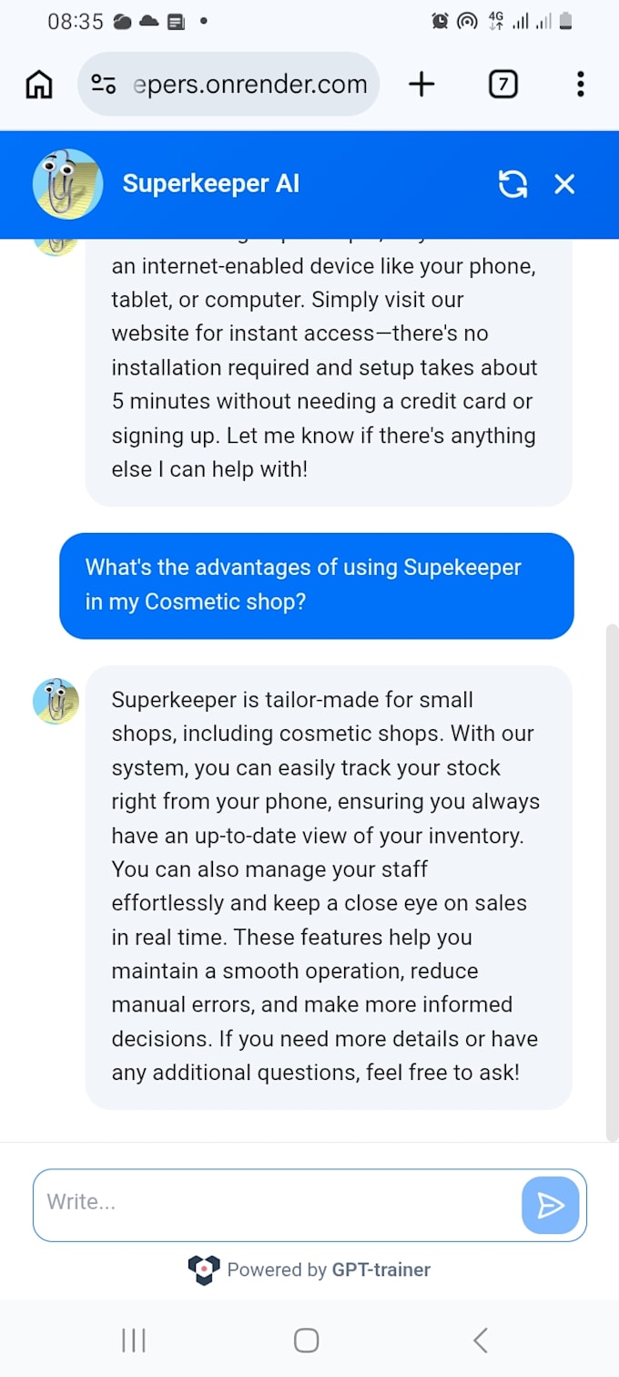 add an ai chatbot on your website trained on your content