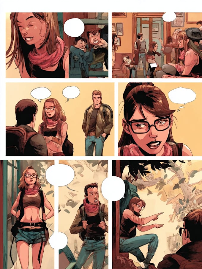 create a high resolution comic strip