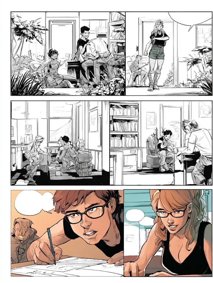design a storytelling comic strip