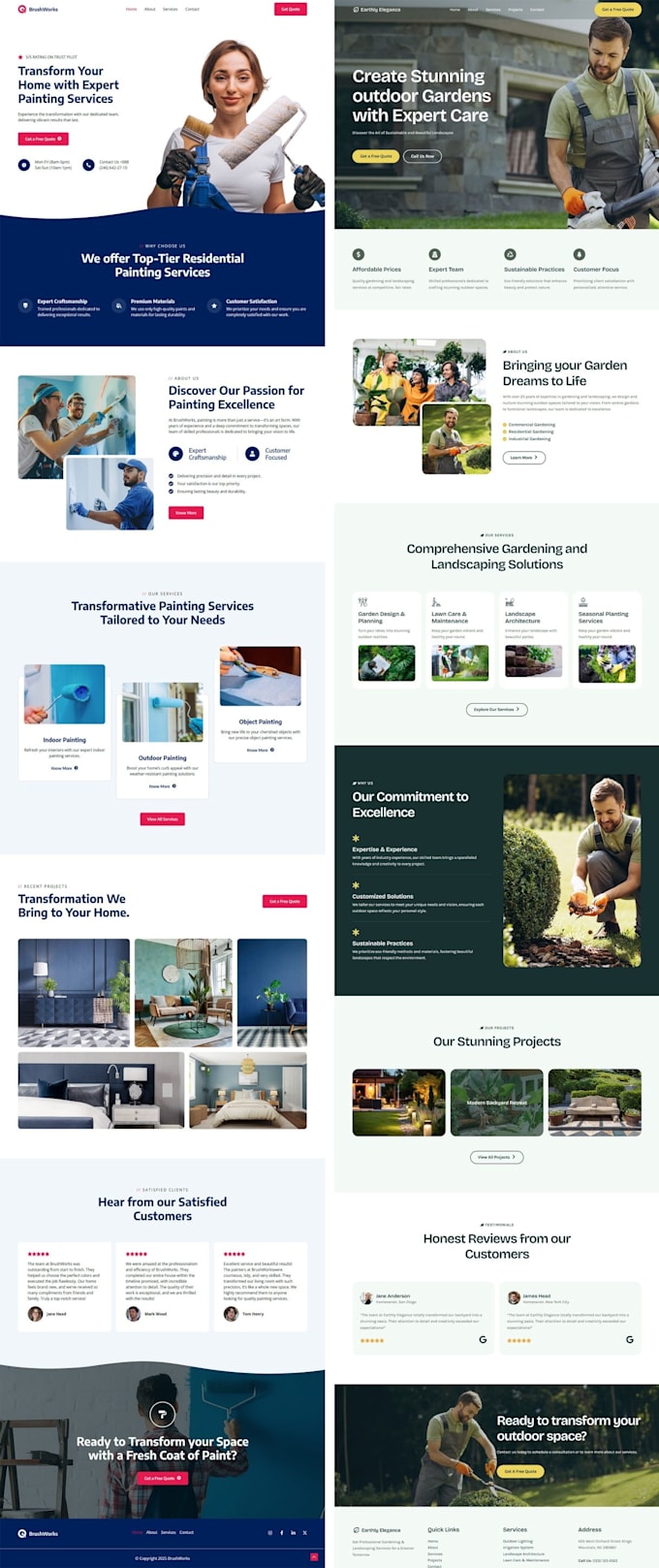 design a wordpress website for local service businesses