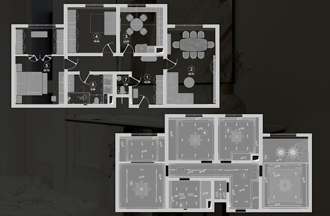create architectural floor plans and cad drawing