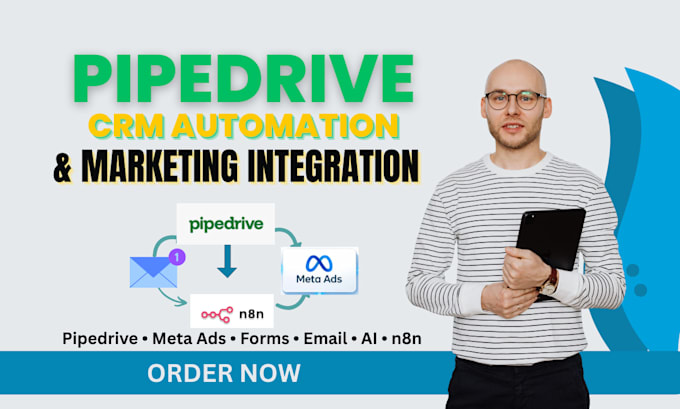 setup pipedrive crm, meta ads, gravity forms, convertkit paypal airtable n8n ai
