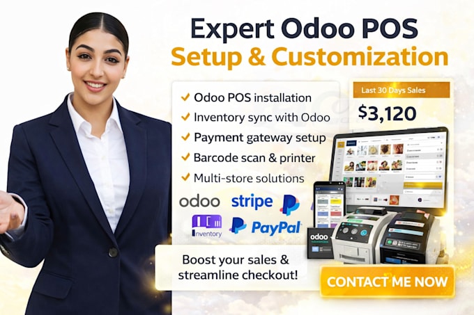 provide expert odoo pos setup and seamless customization
