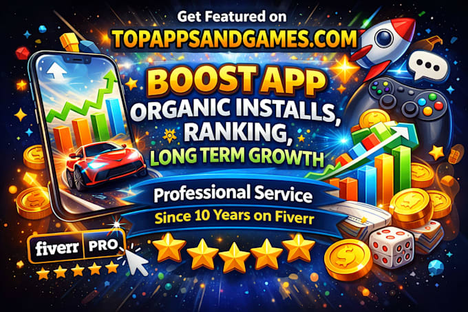 do app store optimization and create strong backlinks for app