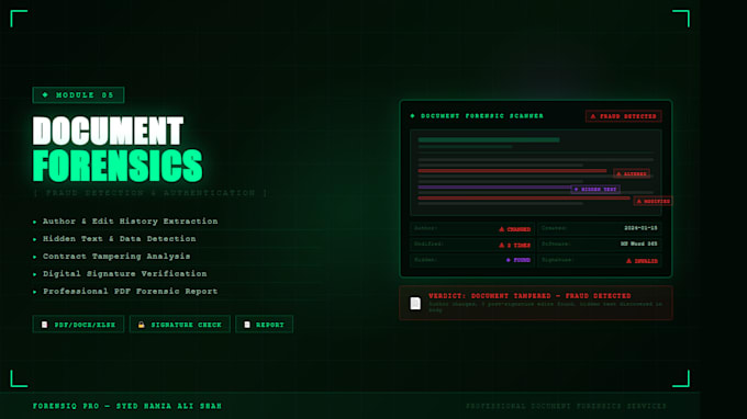 perform professional computer forensic analysis and deliver detailed evidence