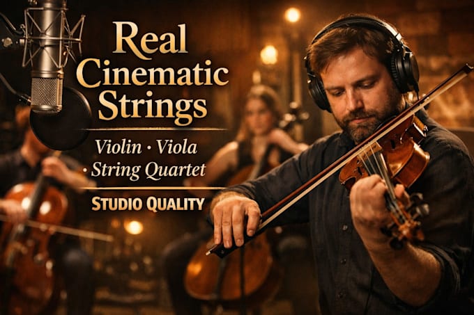 record cinematic high quality string section violin, viola,
