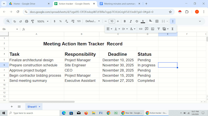 be your executive assistant, calendar management, email management