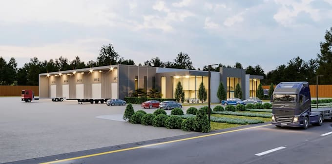 optimize your warehouse layout to maximize storage capacity,factory rendering,3d