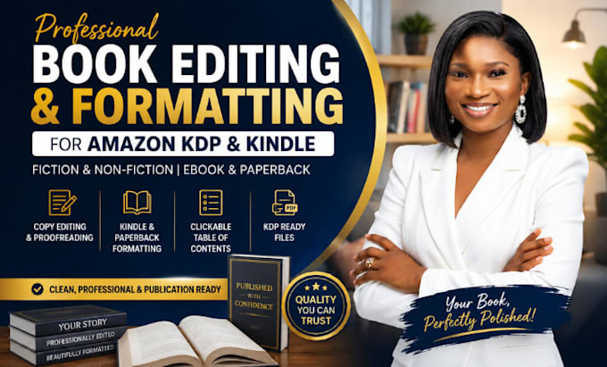 edit and format your book for amazon KDP and kindle
