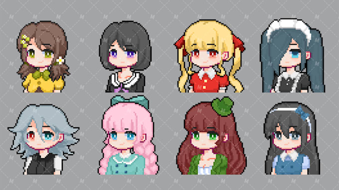 create pixel art characters, live2d pixel characters, and pixel vtuber avatars