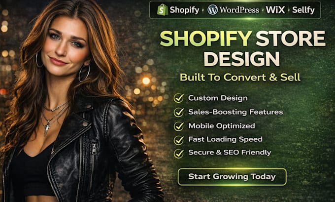 design and redesign shopify website wordpress, wix and sellfy ecommerce website