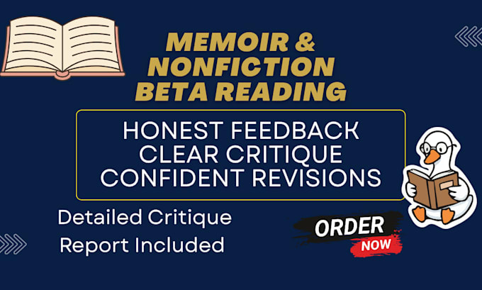 beta read your memoir, inspirational, narrative nonfiction manuscript